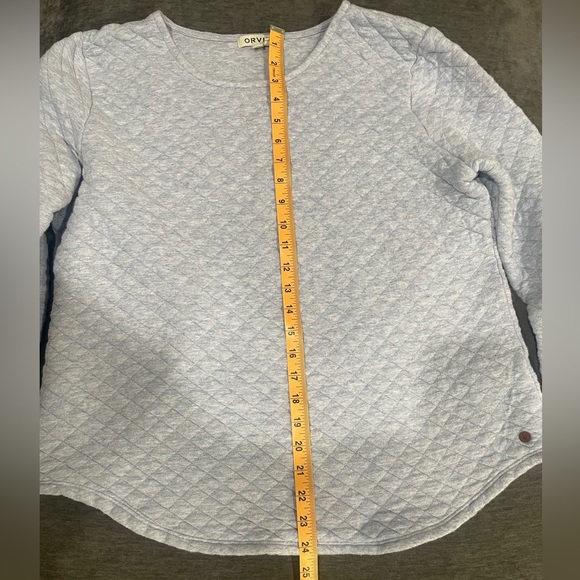 Orvis Quilted Long Sleeve Light Blue Pullover- Size L - Picture 7 of 7